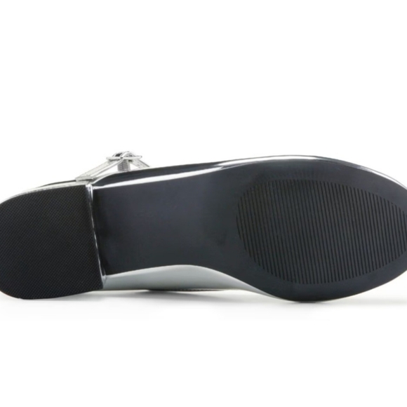 Tutuu Block-Heel Mary Jane Flats - Silver Mirror Metallic - Picture 3 of 11